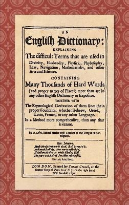 An English Dictionary (1676) - Elisha Coles