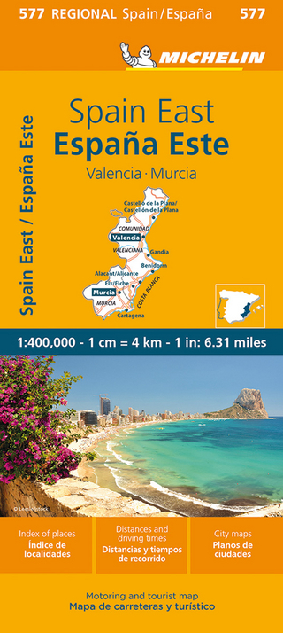 Spain East, Valencia, Murcia - Michelin Regional Map 577