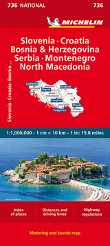 Slovenia, Croatia, Bosnia - Michelin National Map 736 - Michelin