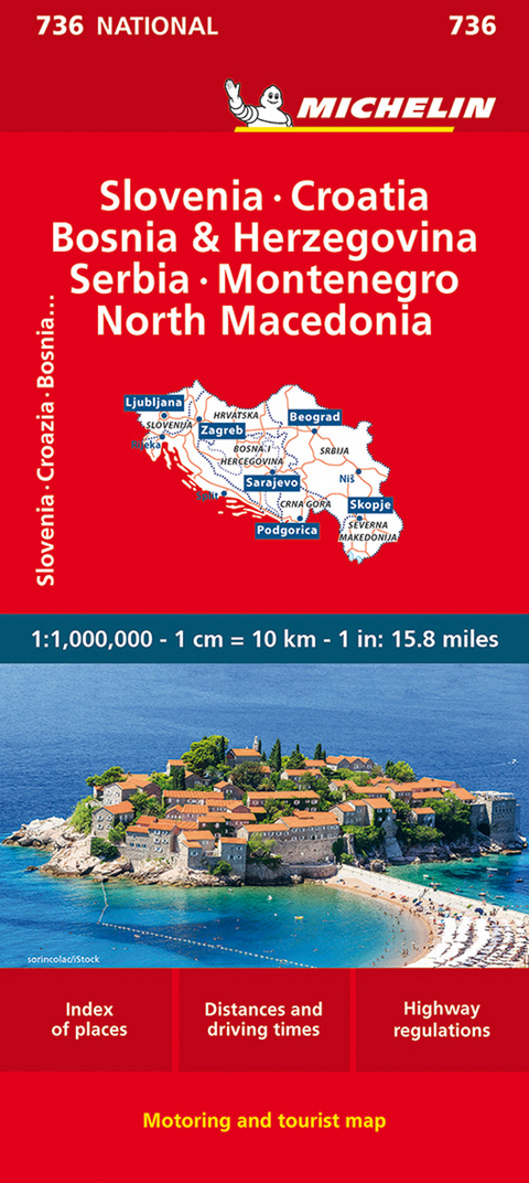Slovenia, Croatia, Bosnia - Michelin National Map 736 -  Michelin