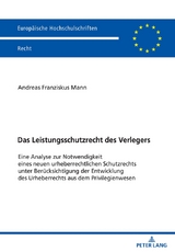 Das Leistungsschutzrecht des Verlegers - Andreas Mann