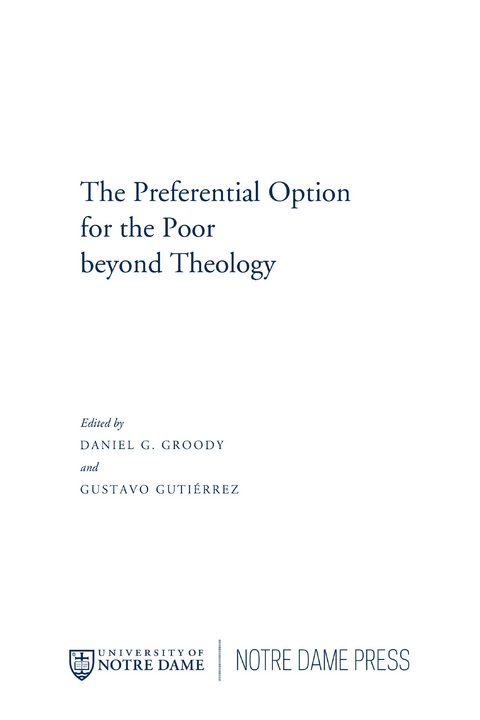 The Preferential Option for the Poor beyond Theology - 