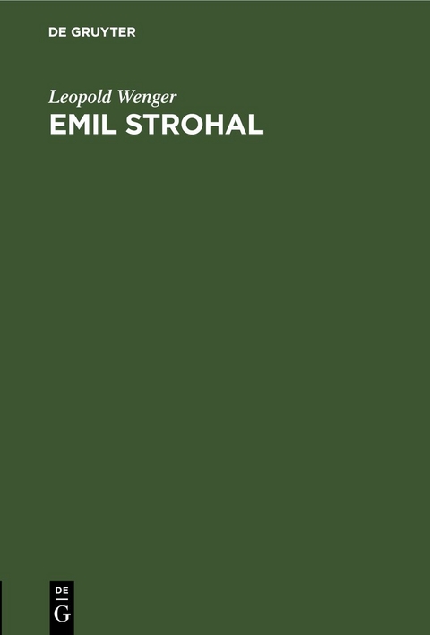 Emil Strohal - Leopold Wenger