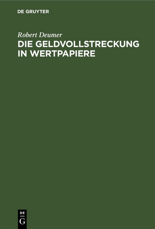 Die Geldvollstreckung in Wertpapiere