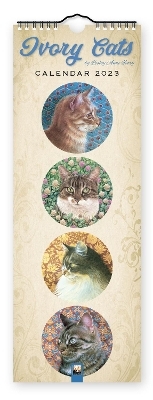 Ivory Cats Slim Calendar 2023 (Art Calendar) - 