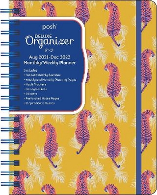 Posh: Deluxe Organizer (Paisley Tiger) 17-Month 2021-2022 Monthly/Weekly Planner Calendar