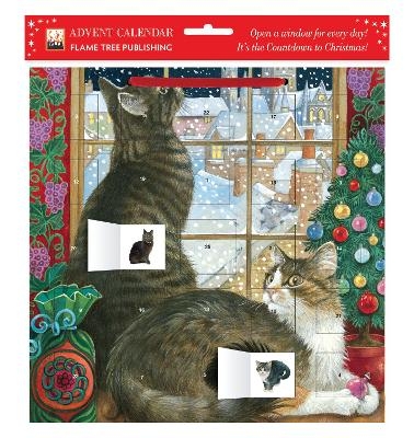 Ivory Cats Christmas Window advent calendar (with stickers) - 