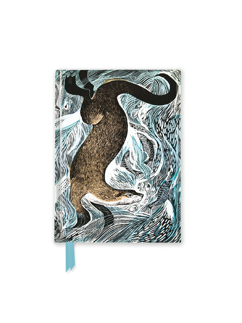 Angela Harding: Fishing Otter (Foiled Pocket Journal) - 