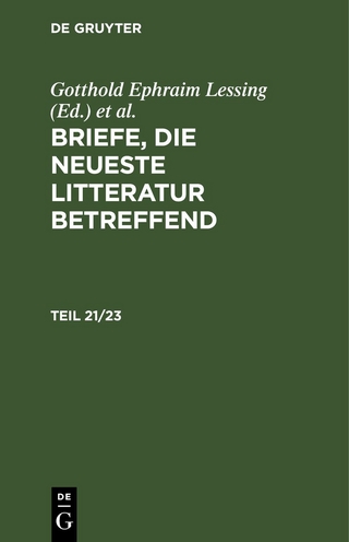 Briefe, die neueste Litteratur betreffend / Briefe, die neueste Litteratur betreffend. Teil 21/23