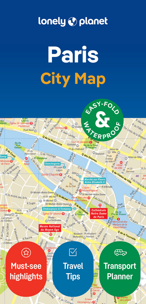 Lonely Planet Paris City Map -  Lonely Planet