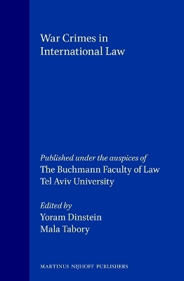War Crimes in International Law - 