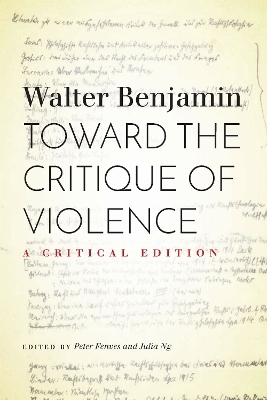 Toward the Critique of Violence - Walter Benjamin