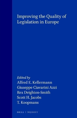 Improving the Quality of Legislation in Europe - 