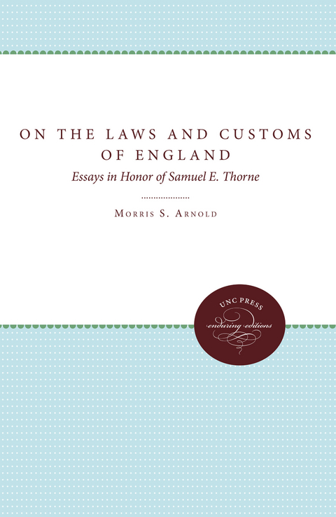 On the Laws and Customs of England - 