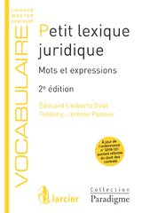 Petit lexique juridique -  Edouard Umberto Gout,  Frederic-Jerome Pansier