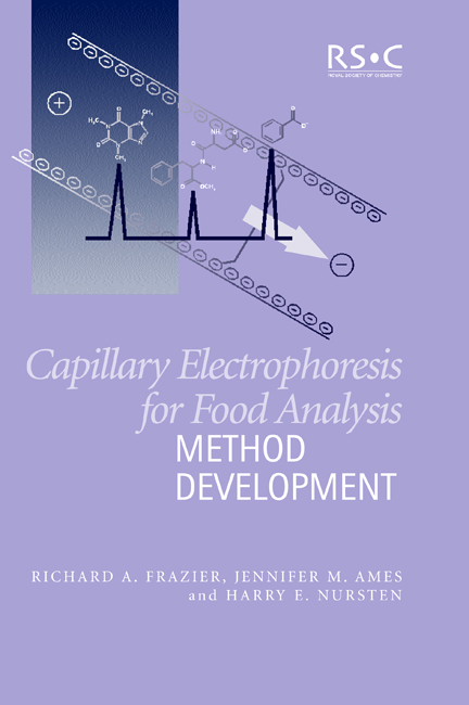 Capillary Electrophoresis for Food Analysis - Richard A Frazier, Jennifer M Ames, H E Nursten