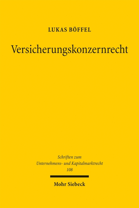 Versicherungskonzernrecht - Lukas Böffel