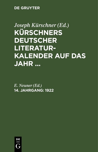 Kürschners Deutscher Literatur-Kalender auf das Jahr ... / 1922