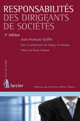 Responsabilit&eacute;s des dirigeants de soci&eacute;t&eacute;s - Jean-Fran&ccedil;ois Goffin