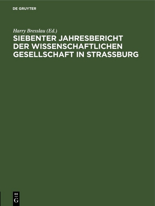 Jahresbericht der Wissenschaftlichen Gesellschaft in Straßburg / Siebenter Jahresbericht der Wissenschaftlichen Gesellschaft in Strassburg