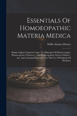 Essentials Of Homoeopathic Materia Medica