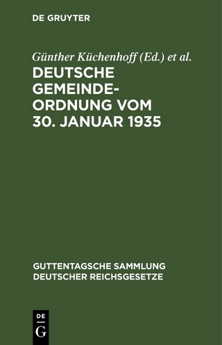 Deutsche Gemeindeordnung vom 30. Januar 1935