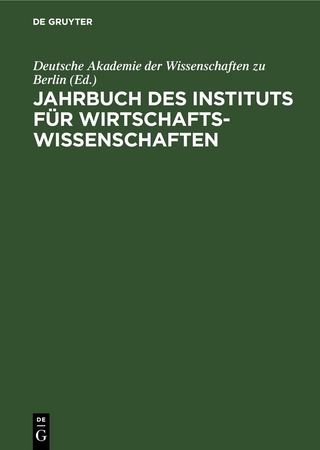 Jahrbuch des Instituts für Wirtschaftswissenschaften