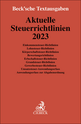 Aktuelle Steuerrichtlinien 2023 - 