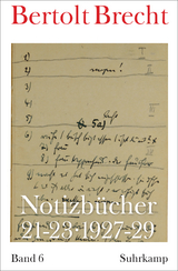 Notizb&uuml;cher 21-23 - Bertolt Brecht
