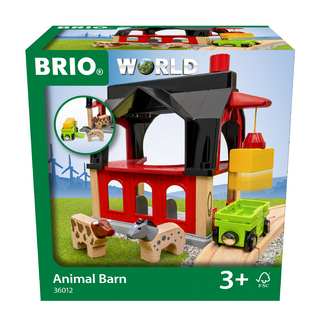 BRIO World - Tierscheune mit Heuwaggon