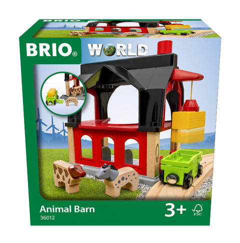 BRIO World - Tierscheune mit Heuwaggon