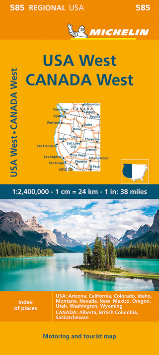 Western USA, Western Canada - Michelin Regional Map 585