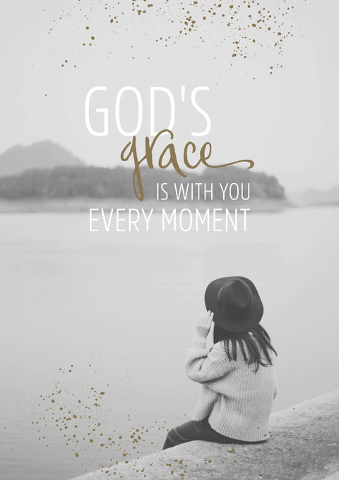 Notizbuch "God&rsquo;s grace is with you every moment"