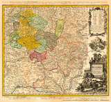 Historische Karte: GRAFSCHAFT HENNEBERG - Henneberger Land 1743 (plano) - Johann Jacob Zinick
