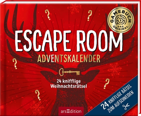24 knifflige Weihnachtsr&auml;tsel. Escape Room Adventskalender