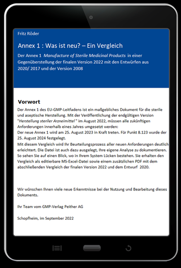 Annex 1: Was ist neu? - Ein Vergleich