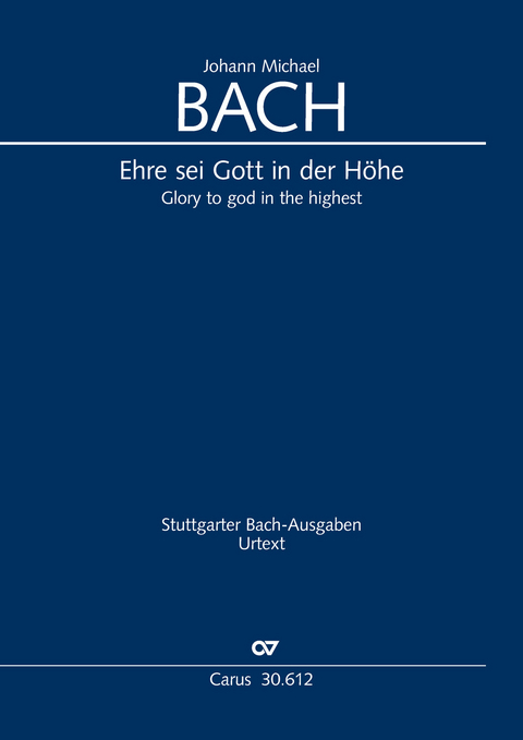 Ehre sei Gott in der H&ouml;he (Klavierauszug) - Johann Sebastian Bach
