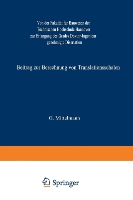 Beitrag zur Berechnung von Translationsschalen - Goswin Mittelmann