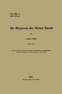Die Bryozoen der Retzer Sande - Othmar K&uuml;hn