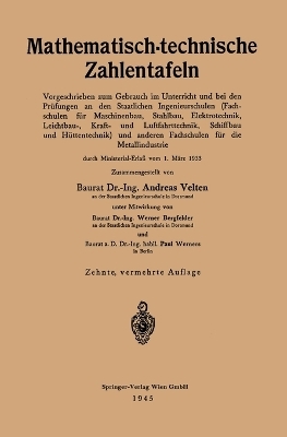 Mathematisch-technische Zahlentafeln