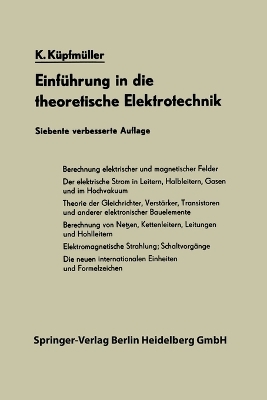Einführung in die theoretische Elektrotechnik