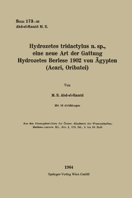 Hydrozetes tridactylus n. sp., eine neue Art der Gattung Hydrozetes Berlese 1902 von &Ouml;gypten - Muhammad Elwi Abd-El-Hamid