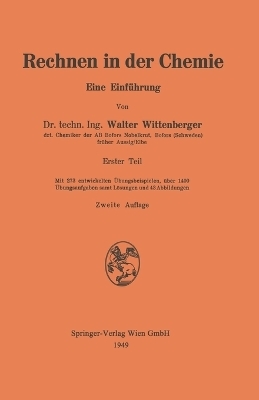 Rechnen in der Chemie - Walter Wittenberger