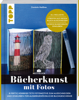 Motivblock - B&uuml;cherkunst mit Fotos. In Streifen geschnittene Fotos in ein Buch geklebt ergeben ein beeindruckendes Bild - Dominik Mei&szlig;ner