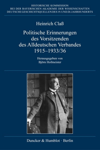 Politische Erinnerungen des Vorsitzenden des Alldeutschen Verbandes 1915–1933-36.