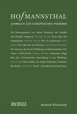 Hofmannsthal &ndash; Jahrbuch zur europ&auml;ischen Moderne - 