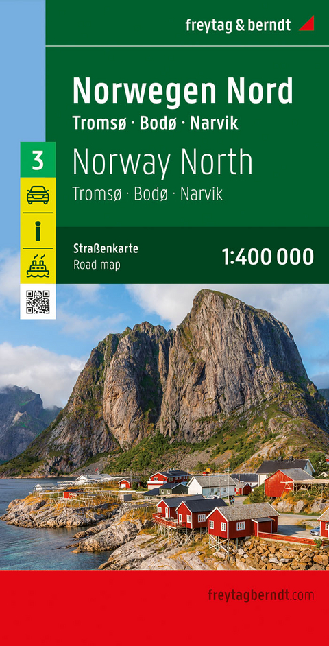 Norwegen Nord, Straßenkarte 1:400.000