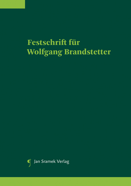 Festschrift f&uuml;r Wolfgang Brandstetter - 