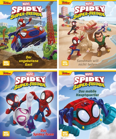 Nelson Mini-B&uuml;cher: MARVEL: Spidey und seine Super-Freunde 1-4
