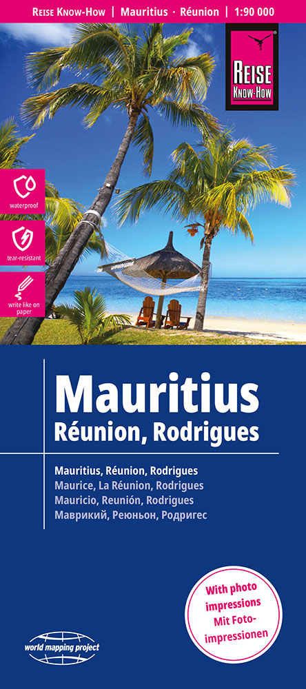 Reise Know-How Landkarte Mauritius, R&eacute;union, Rodrigues (1:90.000)
